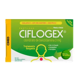 CIFLOGEX - MENTA E LIMÃO 12 pastilhas